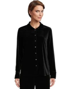 Faherty Stretch Silk Velvet Genevieve Shirt | Shirts & Tops