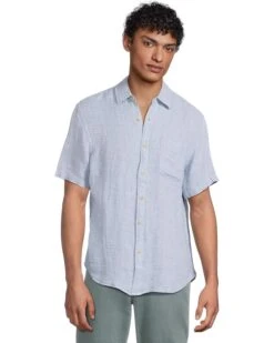 Faherty Short Sleeve Palma Linen Shirt | Shirts & Tops