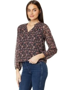 Faherty Silk Cotton Sage Wood Blouse | Shirts & Tops